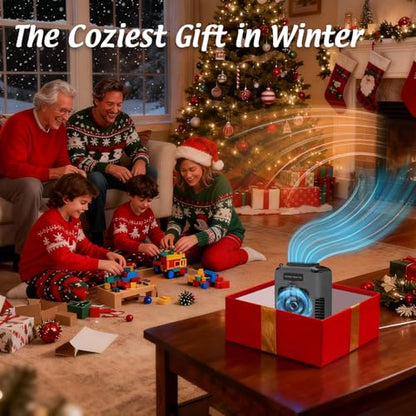 Portable Personal Fan Shirt Fan Rechargeable 8000mAh, Body Fans with 3 Speeds Faster Cooling & LED Light, Clip on Fans 30H Hands-Free Keeping Cool Outside While Camping Working in Summer Hot Weather