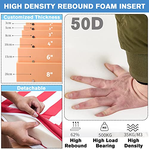 Customize Bench Cushion & Chair Pads - Loveseat Sofa Cushion Replacement for Indoor/Outdoor Use