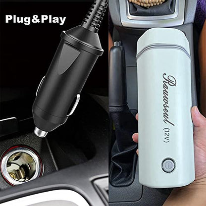 Portable Electric Travel Kettle, 350ml, BPA-Free & Food-Grade 304 Stainless Steel, Heats to 98°C, One-Button Operation & Auto Shut-Off, 12V/7A 80W Car Kettle for Car, Truck, RV - color: Green 12V/350ml