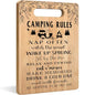 Camping Rules Cutting Chopping Board, Gifts for Camping Lovers, Camper Gifts for Women Men, Bamboo Cutting Boards for Kitchen - color: Camping C