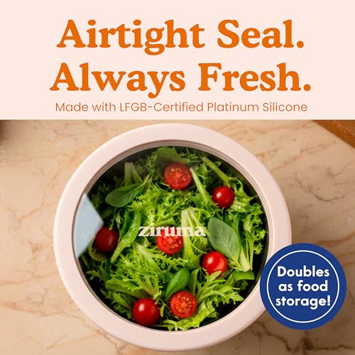 Non-Toxic Stainless Steel Mixing Bowls, Glass Lids, Plastic Free, 5-Pcs | LFGB platinum silicone seal. Keeps food fresh longer. Airtight. Non-slip silicone base. Dishwasher safe. Measurement marks.