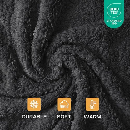 1 Pack 3 Calming Blankets Fluffy Premium Fleece Pet Blanket Soft Sherpa Throw for Dog Puppy Cat Black Large (41"x31") - color: Black, size: Large (Pack of 3)
