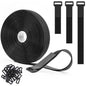 Trilancer 1''x 16Ft Reusable Cable Ties, Adjustable Hook and Loop Straps with 25 Buckles, Cut to Length, Ideal for Wire Management, Cord Organizer, and Cable Straps, Black - size: 1'' x16Ft