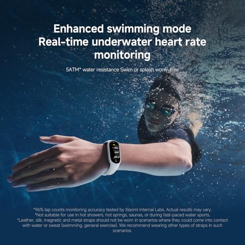 XIAOMI Mi Smart Band 10 (2025) Global Version - 1.72" AMOLED Display | 21 Days Battery Life | Touchscreen, Multi-Sport Tracker, Activity Tracker, Heart Rate Monitor | BT5.4 - (Glacier Silver) - color: Glacier Silver