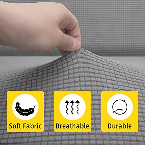 Tlswshsy RV Dinette Cushion Covers-Stretchable Loveseat Sofa Furniture Protector -Elastic Camper Cushion Slipcoversfor RV Camper Car Bench (Grey) - color: Grey