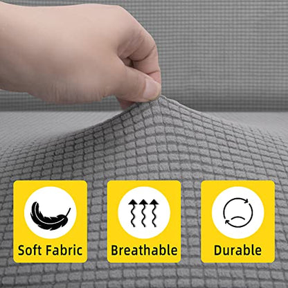 Tlswshsy RV Dinette Cushion Covers-Stretchable Loveseat Sofa Furniture Protector -Elastic Camper Cushion Slipcoversfor RV Camper Car Bench (Grey) - color: Grey