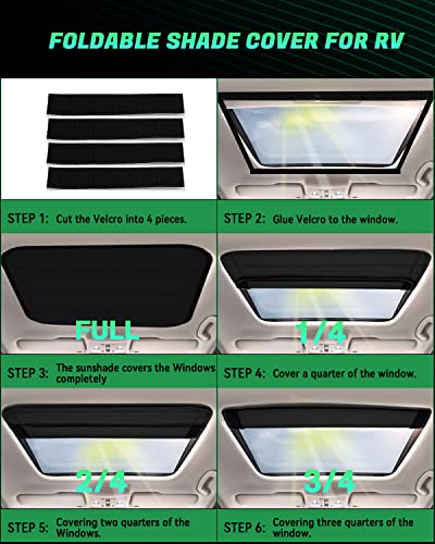 RV Skylight Shades, Double Sides RV Skylight Insulator, Megnetic RV Vent Covers for Roof, 16" X 16" RV Skylight Cover,Foldable Magnet RV Blackout Ventilation Cover - size: 16" X 16"