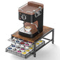 Kssiaz K Cup Holder, 2-tier Coffee Pod Holder for 48 Pods, K Cup Drawer Organizer with Sliding Storage Drawer, Coffee Bar Station Organizer for Countertop, Space Saving, Home & Office, Black - size: 13.8"×11.2"*6.7"