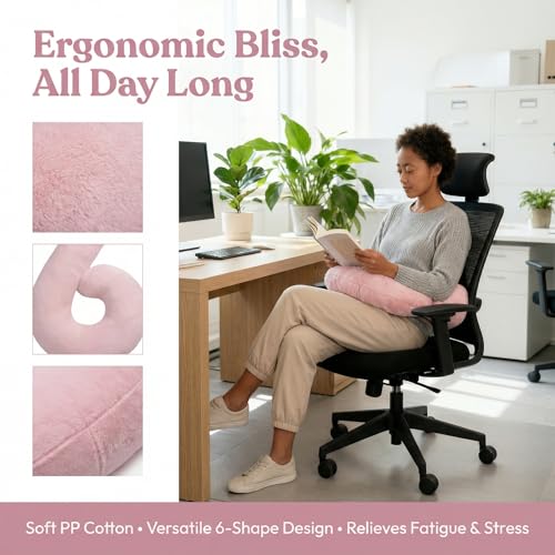 Car Travel Pillow, car Pillow for Kids and Adults, Ergonomic Travel Pillow Providing Neck and Body Support, a Sleep aid, Children's Travel Pillow -Pink - color: Pink