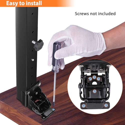 Folding Square Table Legs 2 PCS for Outdoor Camper, RV | Adjustable Height 25”- 34” DIY Desk Legs, Foldable Furniture Legs for Coffee Dinner Table, Tabletops, Kitchen - size: Adjustable Height - 25”- 34”