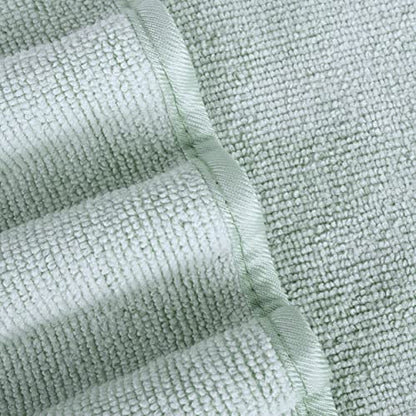 POLYTE Quick Dry Lint Free Microfiber Bath Sheet, 35 x 70 in, Pack of 2 (Green) - color: Green