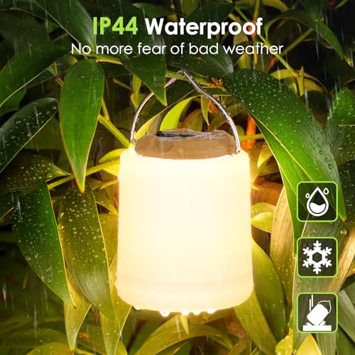 BOBKID LED Camping Lantern, Rechargeable Camping Light, 4 Modes Outdoor Flashlights Lanterns with 1000LM, Water Resistant Portable Emergency Camp Light for Hurricane Hiking Survival Kits - Khaki - color: Khaki