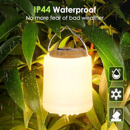 BOBKID LED Camping Lantern, Rechargeable Camping Light, 4 Modes Outdoor Flashlights Lanterns with 1000LM, Water Resistant Portable Emergency Camp Light for Hurricane Hiking Survival Kits - Khaki - color: Khaki
