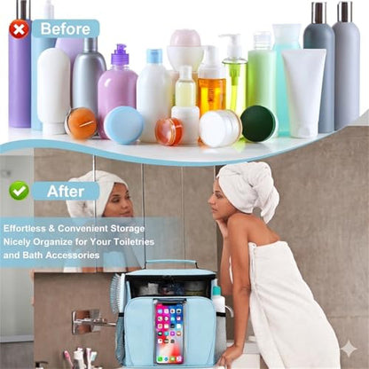BAIMAY Quick Dry Mesh Shower Caddy, Travel Cruise Ship Essentials-Lightblue - color: Lightblue