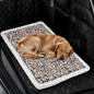 Backseat Dog Bed Mat for Car, Non-Slip Scratch-Resistant Dog Car Seat Cover, Soft Thick Pet Travel Cushion, Washable Back Seat Protector Blanket for Cars SUVs Trucks, 53 x 24 Inches - color: Brown Leopard Pattern