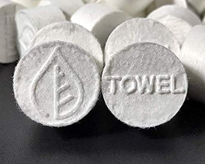 Portawipes Coin Tissues | 50 Pack with 5 Carrying Cases | Toilet Paper Tablets | Compressed Towels | Expandable Wipes | Soft & Odor Free - size: 10 Count (Pack of 5)