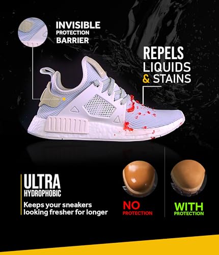 Crep Protect Shoe Protector Spray & Premium Sneaker Cleaning Kit, with Brush, Solution, Microfibre Cloth and Reusable Pouch, Sneaker Care Kit