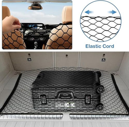 Dog Car Barrier Vehicle Pet Barrier Backseat Mesh Dog Car Divider Net with Adjusting Rope and Hook Suitable for SUV Pickup and Small Car (47in x 27in) - size: 47 x 27 Inch