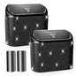 NBTEPEM Bling Car Trash Can with Lid - 2 Pack, Mini Auto Garbage Can with 60 Trash Bags, Automotive Garbage Container Bin, Bling Car Accessories Trash Can for Women (Black Diamond) - color: Black Diamond