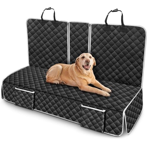Dog Car Seat Cover Compatible with Honda Civic Accord HRV HR-V Si Sedan Hatchback Sport LX EX EX-L Hybrid Rear Back Seat Accessories, Waterproof Pet Bench Backseat Covers with Backing 2000-2027