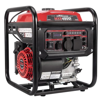 maXpeedingrods 4800 Watt Portable Inverter Generator, Gas Powered Open Frame Generator with ECO Mode, Lightweight for Outdoor Camping, Home Backup, Garden - style: MXR4800I+Gas+Open Frame