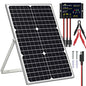 SOLPERK Solar Panel Kit 30W 12V, Waterproof Solar Battery Trickle Charger Maintainer + Upgrade Waterproof Controller + Adjustable Mount Bracket for Boat Car RV Motorcycle Marine Automotive - size: 30W PWM+Load
