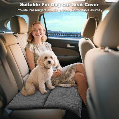 Car Backseat Dog Mat, Comfortable Non-Slip Cushion Suitable for Travel Dog Bed and Pet Home Sofa Blanket, Custom Mat for Car Backseat Extender and Seat Cover (Gray 51.2 x 23.6in) - color: Gray