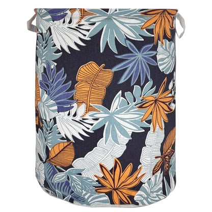 Merdes 19.7’’ Waterproof Foldable Laundry Hamper, Dirty Clothes Laundry Basket, Linen Bin Storage Organizer for Toy Collection (Plant Leaf) - color: Plant Leaf