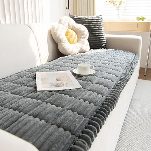 ZQFFB Pet Couch Cover Dogs Washable Non-Slip Couch Protector Pet Friendly Dog Mat for Couches and Sofas - color: Dark Gray, size: 27.6X82.7