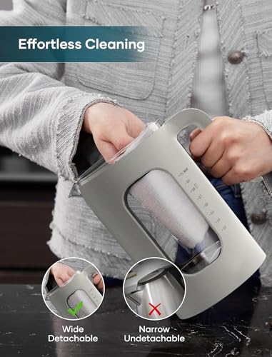 INTASTING Electric Tea Kettle, Electric Kettle with Tea Infuser, ±1℉ Knob Temperature Control, BPA-Free Glass, 1200W Fast Heating, Easy to Clean, 1 Liter (Cream White) - color: Cream White