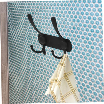 Homoyoyo Wall Mounted Multi-Functional Hooks for Bathroom Kitchen and Home Towel and Coat Hangers Easy to Install for Organizing Keys Purses and More