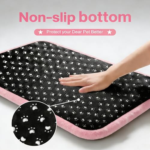 Dog Bed Mat, Reversible Crate Pad & Durable Dog Bed - Machine Washable Kennel Mat with Ultra Soft for Medium Dogs (Big&Small Stars Pink, 30" L*20" W*1.5" Th) - color: Big&Small Stars Pink, size: 30"L*20"W*1.5"Th