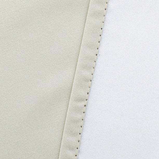 Diamond Home Linens 2 Piece 100% Blackout Insulated Rod Pocket Kitchen Curtain Tiers Set for Small Windows 24" Long-Beige - color: Beige, size: 27"W x 24"L (Pack of 2)