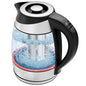 Chefman Electric Kettle with Temperature Control, 5 Presets LED Indicator Lights, Removable Tea Infuser, Glass Tea Kettle & Hot Water Boiler, 360° Swivel Base, BPA Free, Stainless Steel, 1.8 Liters - size: 1.8L