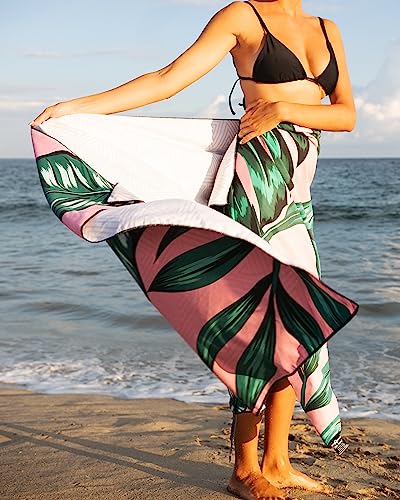 Quick Dry Towel Extra Large 78x35 Inch - Microfiber Beach Towel - Perfect for Beach, Travel, Swimming, Pool, Yoga, Hiking, Camping - Lightweight, Fast Drying, Compact for Adults (La Fashion) - color: La Fashion, style: Extra Large 78x35"