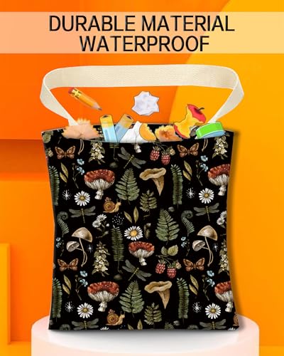 Hanging Car Trash Can Bag - Boho Brown Mushroom Design, Back Seat Organizer for Travel, Camping, Vehicle Accessories - color: Cute Boho Mushroom