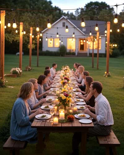 BRIMAX 2W 100FT Outdoor String Lights Commercial Grade with 32 Shatterproof S14 Dimmable LED Bulbs Patio String Lights Heavy Duty Waterproof for Bistro Cafe Market 2700K - style: 100FT 30 lights