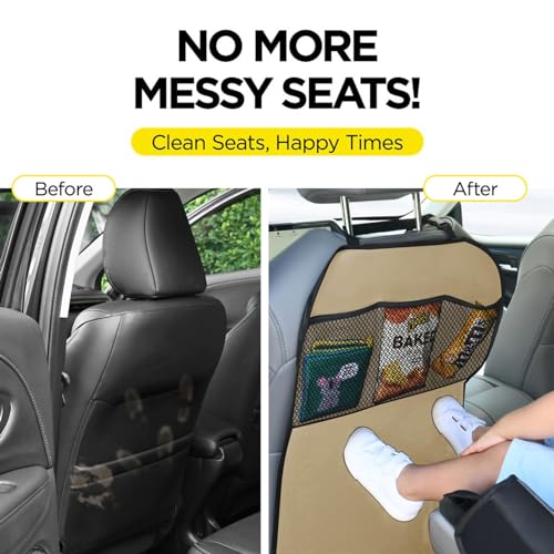 lebogner Back Seat Kick Mats (Beige) - color: beige