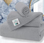 VOOVA & MOVAS Gray Towels for Bathroom - 100% Cotton | Quick Dry | Soft | Thick, 3 Piece Towel Set, 1 Large Bath 30" x 56", 1 Hand 18" x 28", 1 Wash Cloth 13" x 13", Bathroom Essentials, Grey - color: Gray, size: 3 PC Bathroom Towel Set