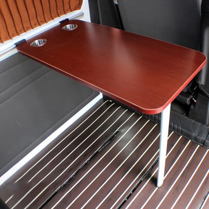 RV Dinette Table, Foldable RV Table with Two Cup Slots, Solid Wood Wall Mount Folding Picnic Table, Lightweight RV Table for Small Space, RV, Home Office, Bedroom or Kitchen(Red) - color: Red
