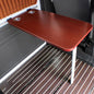 RV Dinette Table, Foldable RV Table with Two Cup Slots, Solid Wood Wall Mount Folding Picnic Table, Lightweight RV Table for Small Space, RV, Home Office, Bedroom or Kitchen(Red) - color: Red