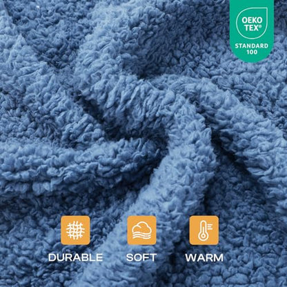 Luciphia 1 Pack 3 Calming Dog Blanket Fluffy Premium Fleece Pet Blankets Soft Sherpa Throw for Dogs Puppy Cat Grey/Beige/HazeBlue Large (41" x31") - color: Grey/Beige/Hazeblue, size: Large (Pack of 3)