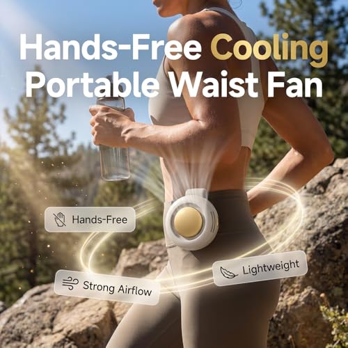 Portable Silent Mini Bladeless Electric Fan, 360° Rotatable Small Fan Clip On Shirt & Waist, Hands-Free Adjustable 3 Speeds Small Cooler Fans For Outdoor & Travel & Office (Green) - color: Green