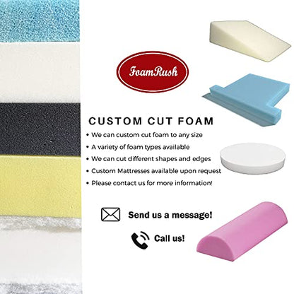 FoamRush 7" x 18" x 20" Gel Memory Foam Bench Cushion Replacement Medium Firm (Upholstery Foam, Seat Replacement, Upholstery Sheet, Foam Rubber Padding, Couch, Sofa Cushion, Mattress) Made in USA - color: Gel + High Density, size: 7" x 18" x 20"