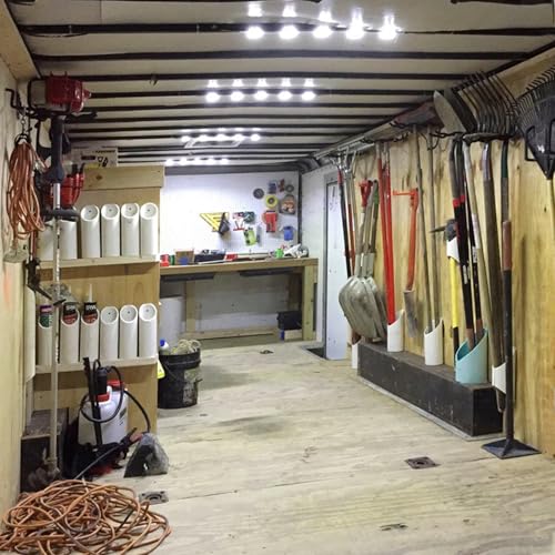 Ampper 12V 40 LEDs Interior Van Light Kits, LED Ceiling Lights with Simplified Harness Switch Fuse for Van RV Boats Caravans Trailers and More (10 Modules, White) - size: 40 LEDs