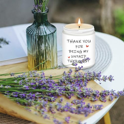 Best Friend Birthday Gifts for Women, Funny Graduation Friendship Sister Coworkers Bestie Mom Gag Gift for Her, Lavender Scented Candles - style: Friend