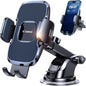 TORRAS【96+LBS Strongest Suction Ultra-Durable Cell Car Phone Holder Mount | Patent & Safety Certs, Fits Large Phones & Thick Cases, Extra Sticky Grip, Airbag Clamp, Temp-Resistant, All Road Conditions - color: Navy Blue