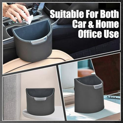 Leakproof Car Trash Can with Removable Liner Garbage Can, Mini Car Trash Bin Multipurpose for Vehicle, SUV and Truck - color: Black with Removable Liner