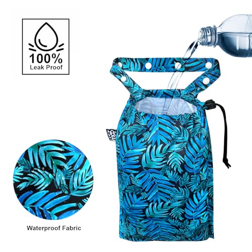 Cute Hanging Car Trash Garbage Bag 100% Leakproof Waterproof Multipurpose for Car Back Front Seat Console with Hanging Strap (Leaves) - color: Leaves