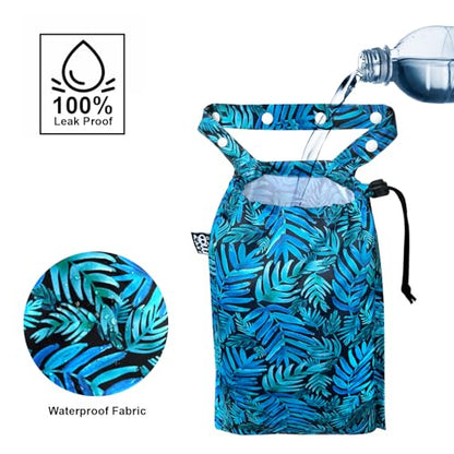 Cute Hanging Car Trash Garbage Bag 100% Leakproof Waterproof Multipurpose for Car Back Front Seat Console with Hanging Strap (Leaves) - color: Leaves